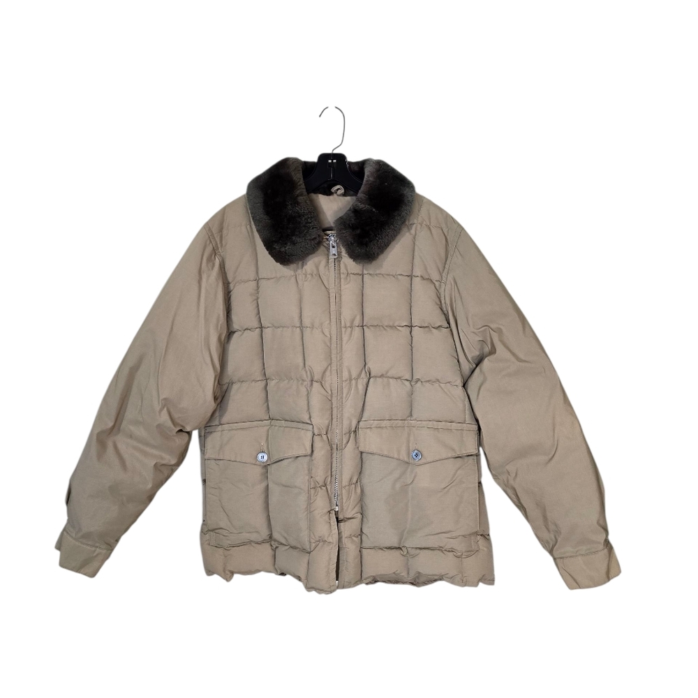 Alaska Sleeping Bag Co Goose Down Quilted Coat Vintage Fur Insulated Large‎